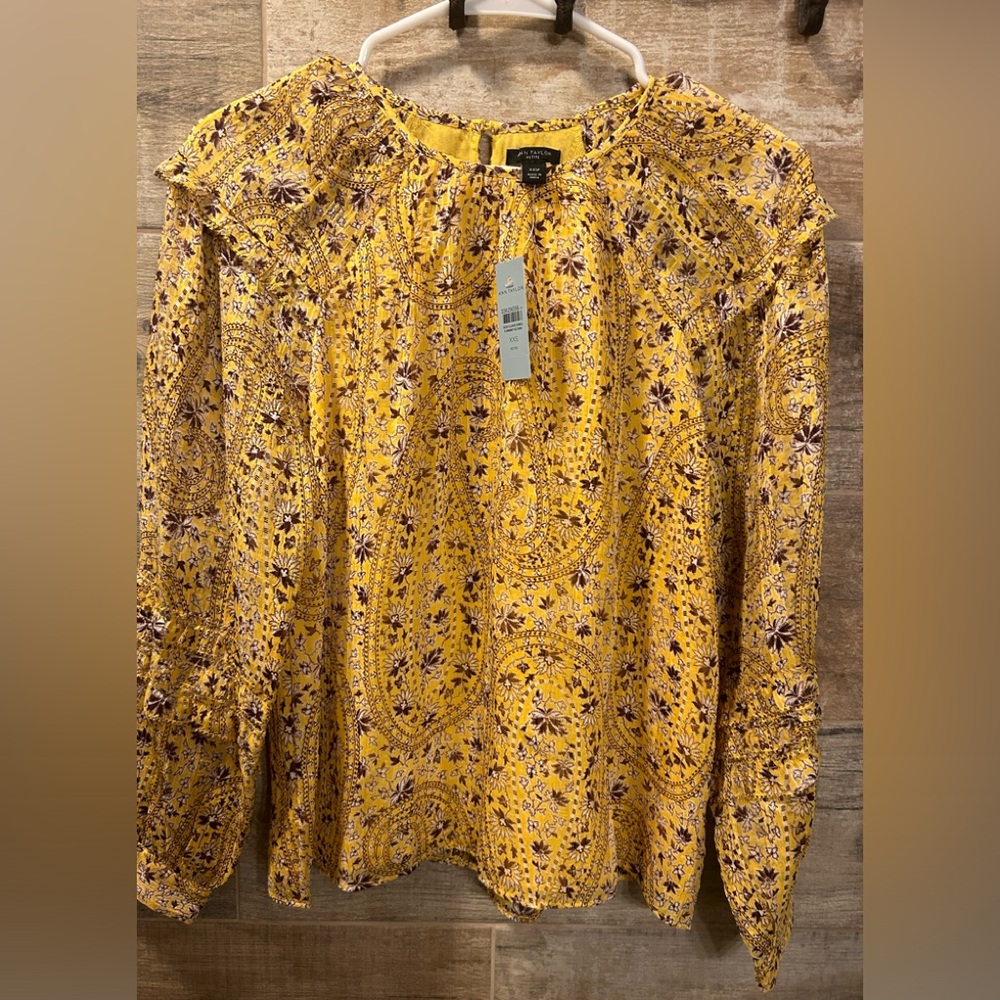 Ann Taylor Sahara Yellow Blouse